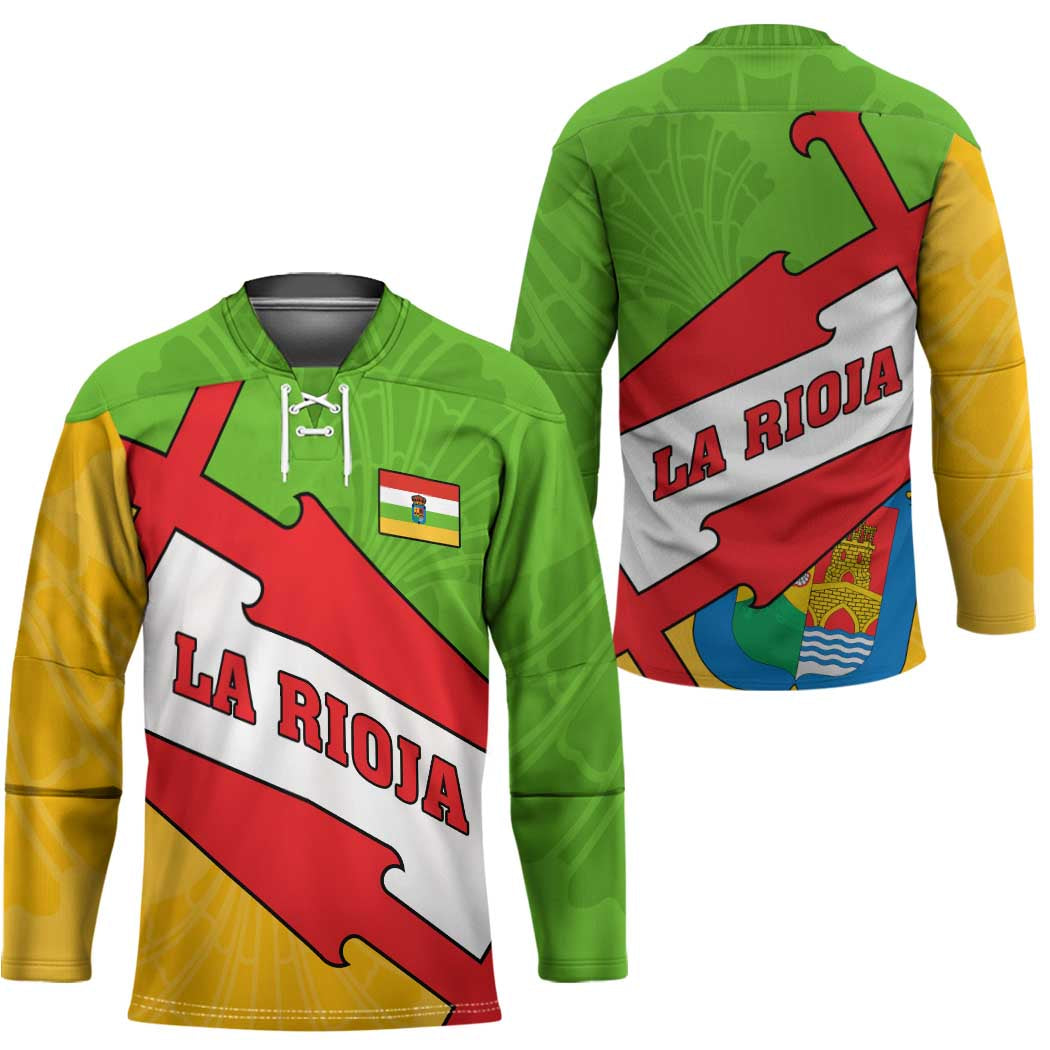 La Rioja Flag Hockey Jersey Autonomous Community of Spain - Wonder Print Shop