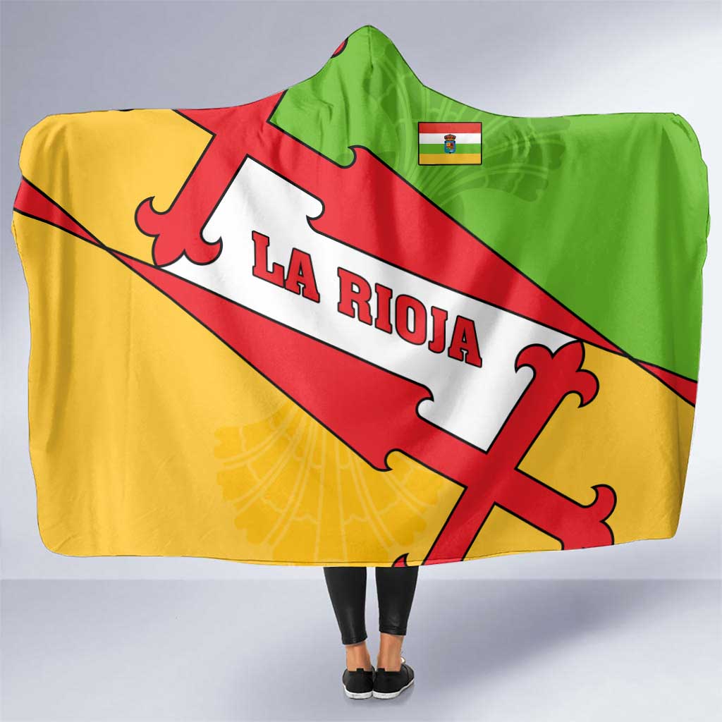 La Rioja Flag Hooded Blanket Autonomous Community of Spain - Wonder Print Shop
