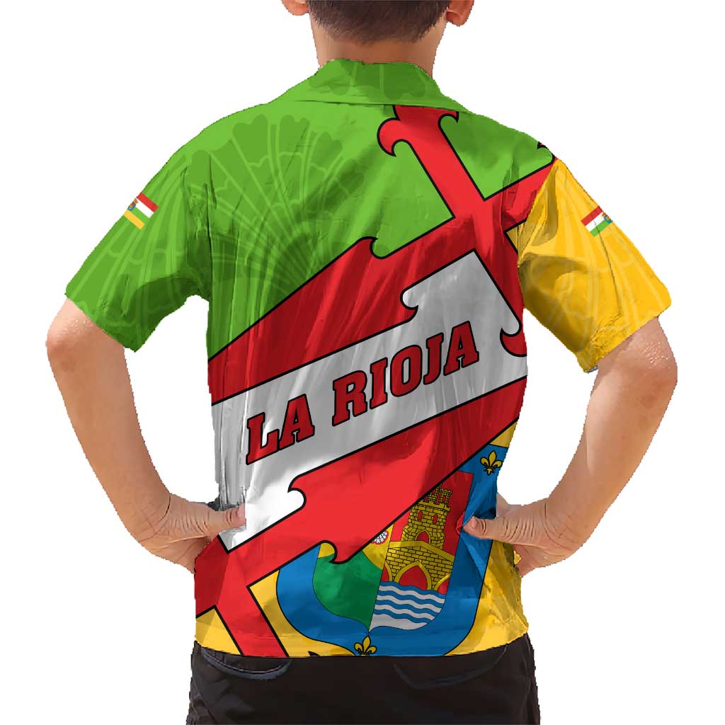 La Rioja Flag Kid Hawaiian Shirt Autonomous Community of Spain - Wonder Print Shop