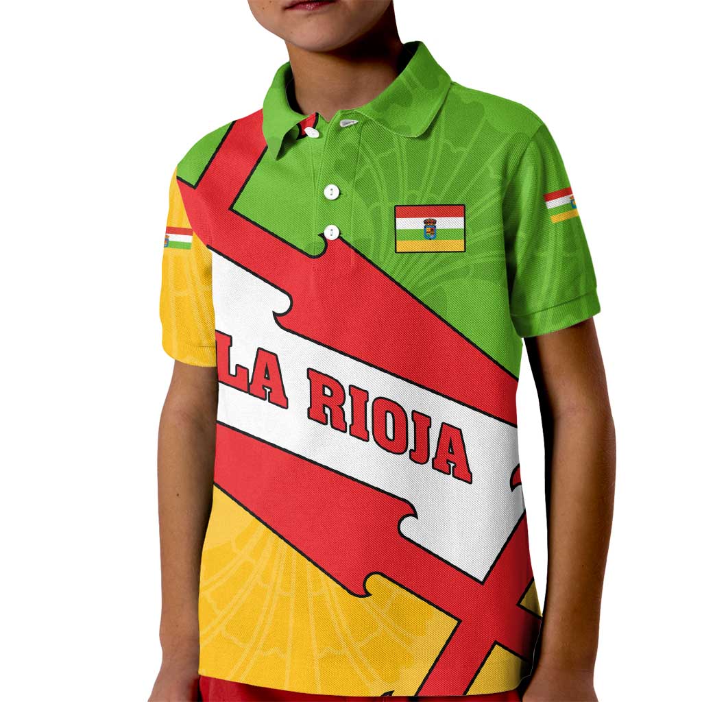 La Rioja Flag Kid Polo Shirt Autonomous Community of Spain - Wonder Print Shop