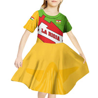 La Rioja Flag Kid Short Sleeve Dress Autonomous Community of Spain - Wonder Print Shop