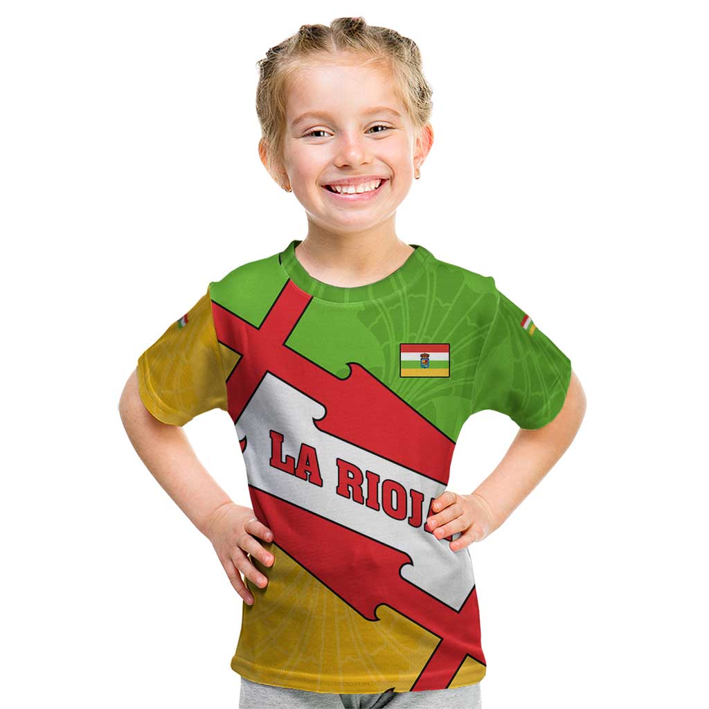 La Rioja Flag Kid T Shirt Autonomous Community of Spain - Wonder Print Shop