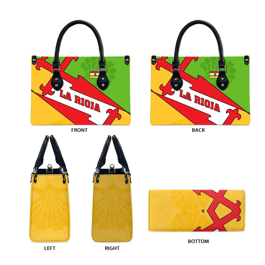 La Rioja Flag Leather Bag Autonomous Community of Spain - Wonder Print Shop