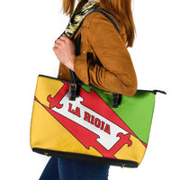 La Rioja Flag Leather Tote Bag Autonomous Community of Spain - Wonder Print Shop