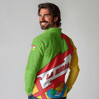 La Rioja Flag Long Sleeve Polo Shirt Autonomous Community of Spain - Wonder Print Shop