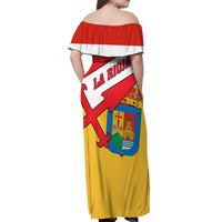 La Rioja Flag Off Shoulder Maxi Dress Autonomous Community of Spain - Wonder Print Shop