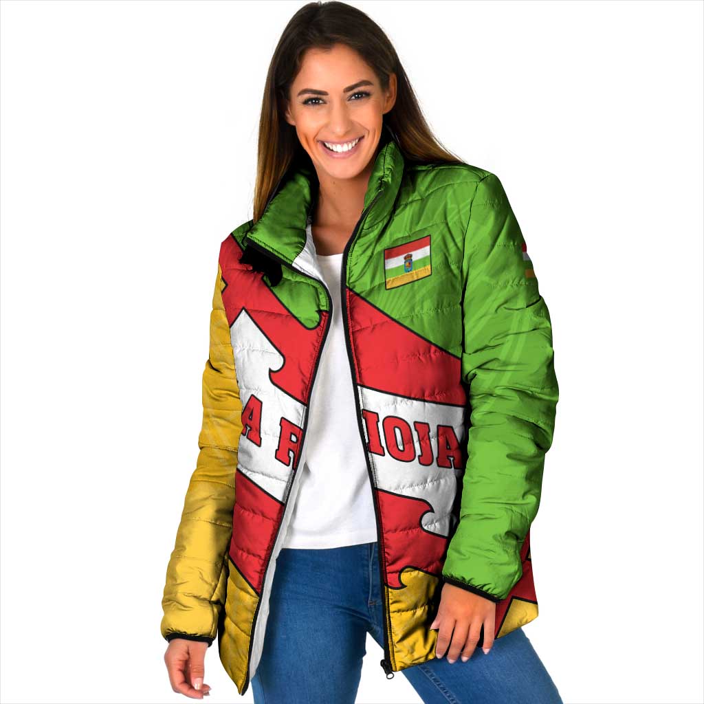 La Rioja Flag Padded Jacket Autonomous Community of Spain - Wonder Print Shop