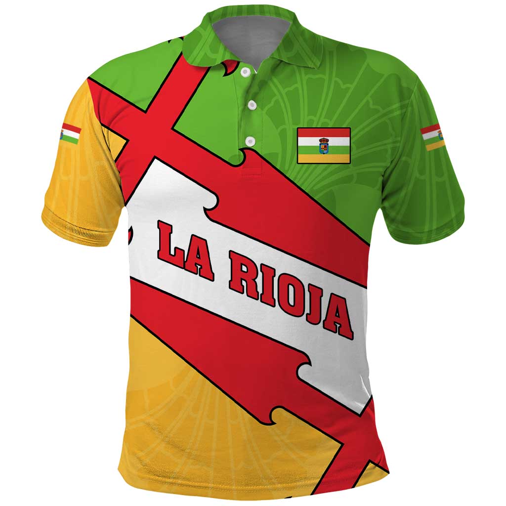 La Rioja Flag Polo Shirt Autonomous Community of Spain - Wonder Print Shop