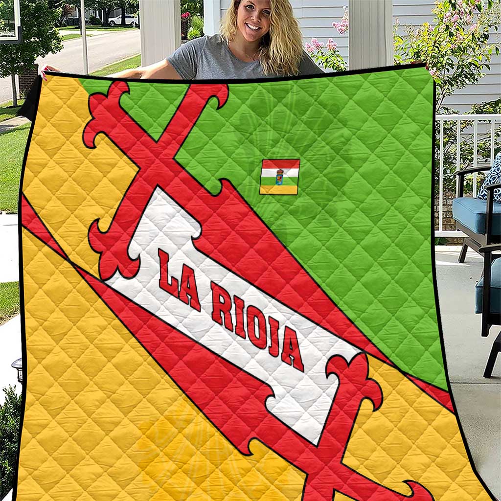 La Rioja Flag Quilt Autonomous Community of Spain - Wonder Print Shop