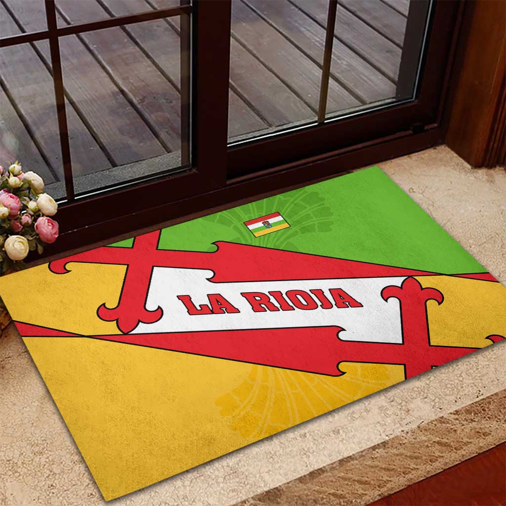 La Rioja Flag Rubber Doormat Autonomous Community of Spain - Wonder Print Shop
