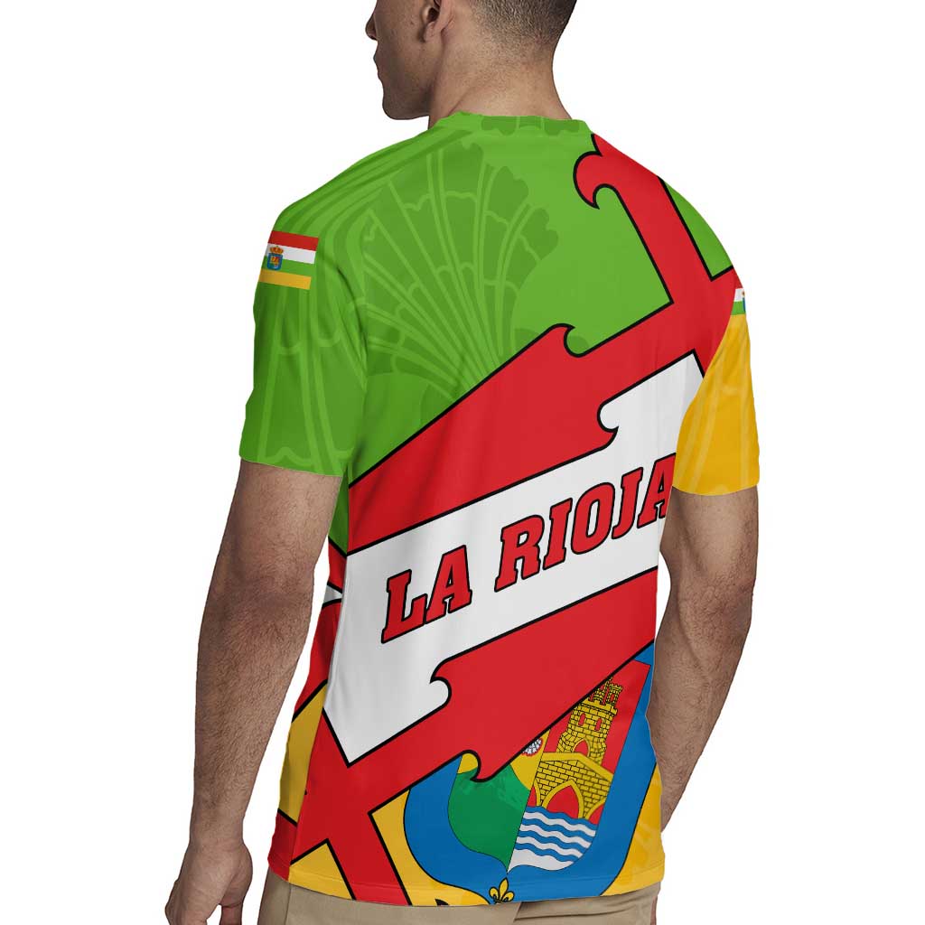 La Rioja Flag Rugby Jersey Autonomous Community of Spain - Wonder Print Shop