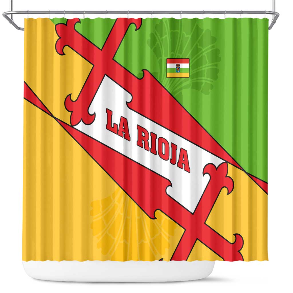 La Rioja Flag Shower Curtain Autonomous Community of Spain - Wonder Print Shop