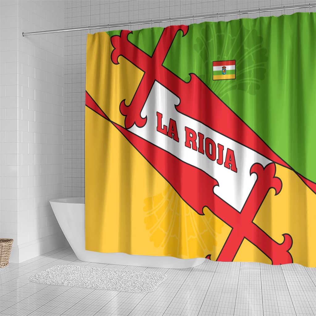 La Rioja Flag Shower Curtain Autonomous Community of Spain - Wonder Print Shop