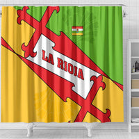 La Rioja Flag Shower Curtain Autonomous Community of Spain - Wonder Print Shop
