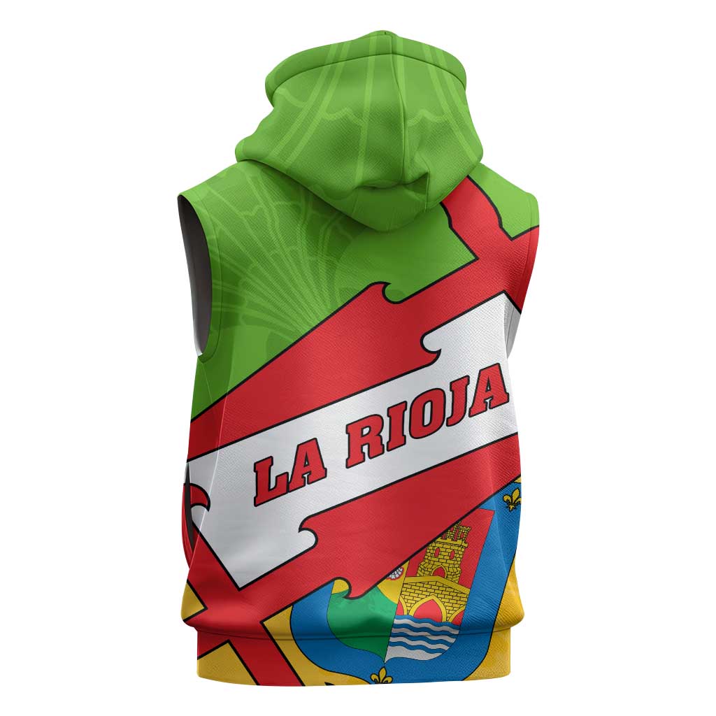 La Rioja Flag Sleeveless Hoodie Autonomous Community of Spain - Wonder Print Shop