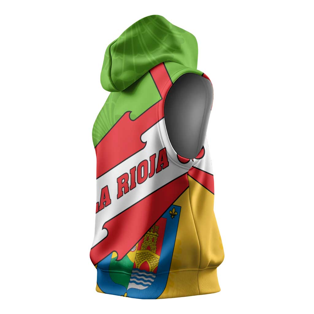La Rioja Flag Sleeveless Hoodie Autonomous Community of Spain - Wonder Print Shop
