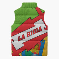La Rioja Flag Sleeveless Puffer Jacket Autonomous Community of Spain - Wonder Print Shop
