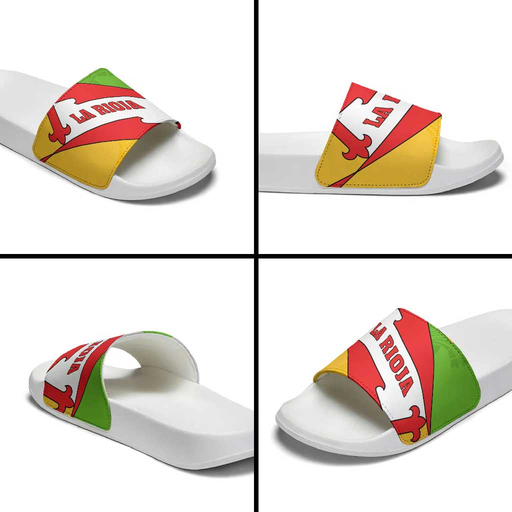 La Rioja Flag Slide Sandals Autonomous Community of Spain - Wonder Print Shop