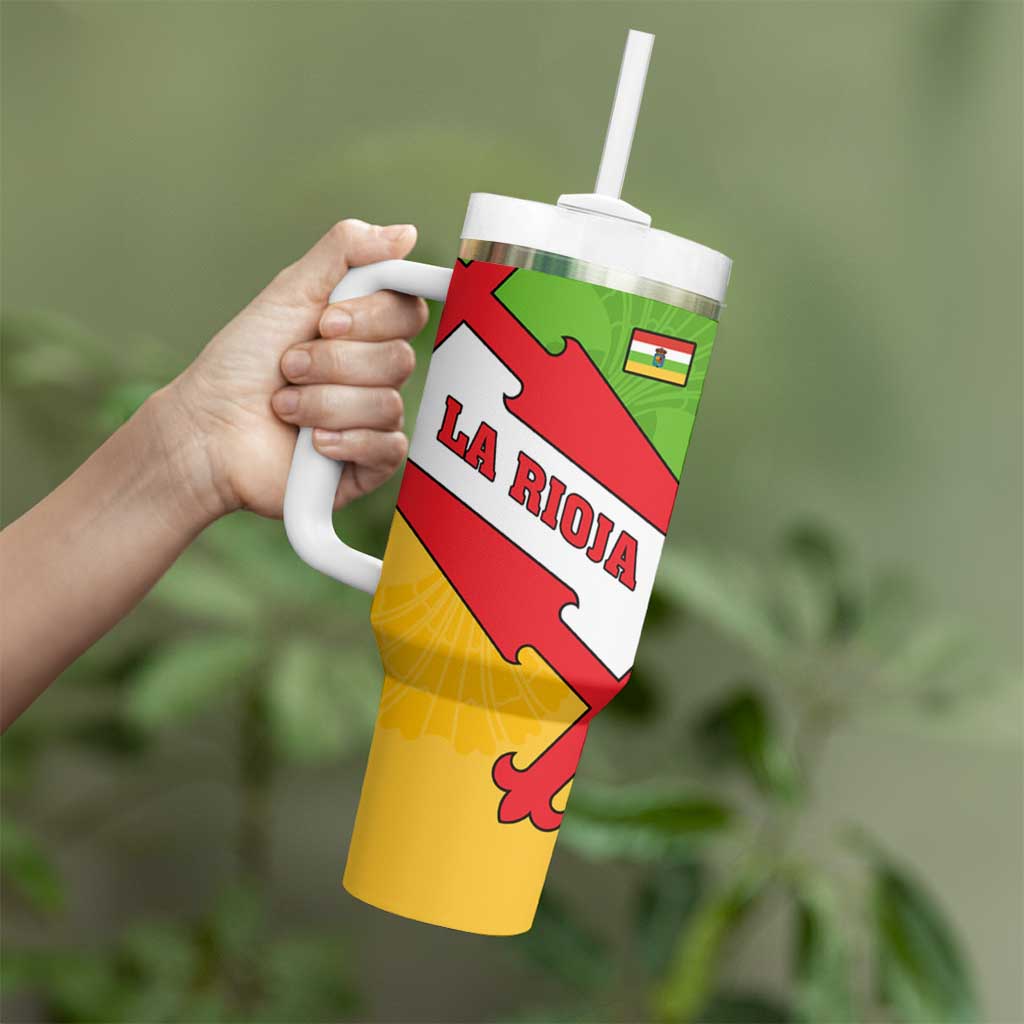 La Rioja Flag Tumbler With Handle Autonomous Community of Spain - Wonder Print Shop