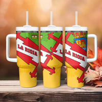 La Rioja Flag Tumbler With Handle Autonomous Community of Spain - Wonder Print Shop