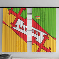 La Rioja Flag Window Curtain Autonomous Community of Spain - Wonder Print Shop