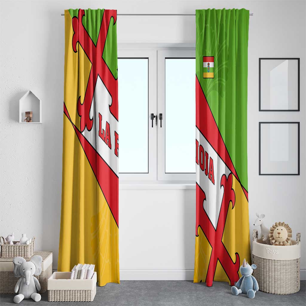 La Rioja Flag Window Curtain Autonomous Community of Spain - Wonder Print Shop