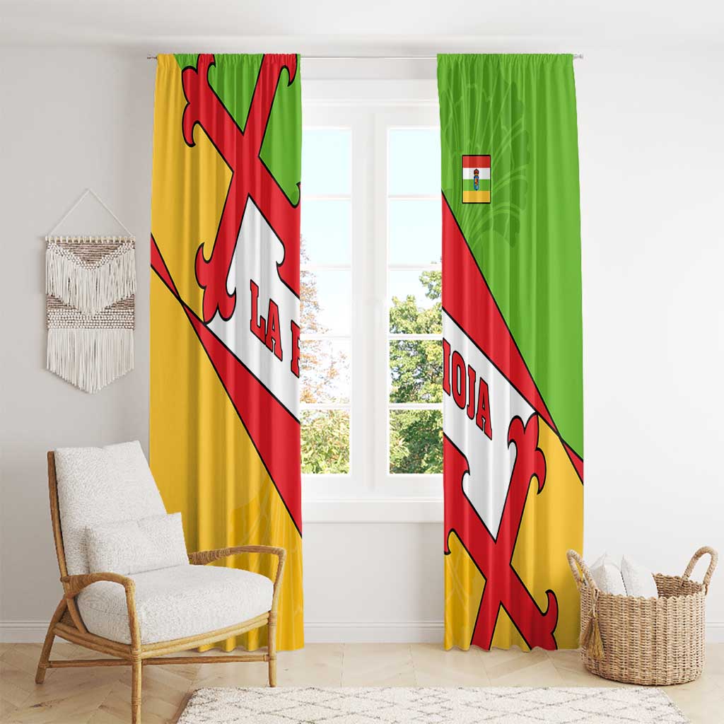 La Rioja Flag Window Curtain Autonomous Community of Spain - Wonder Print Shop