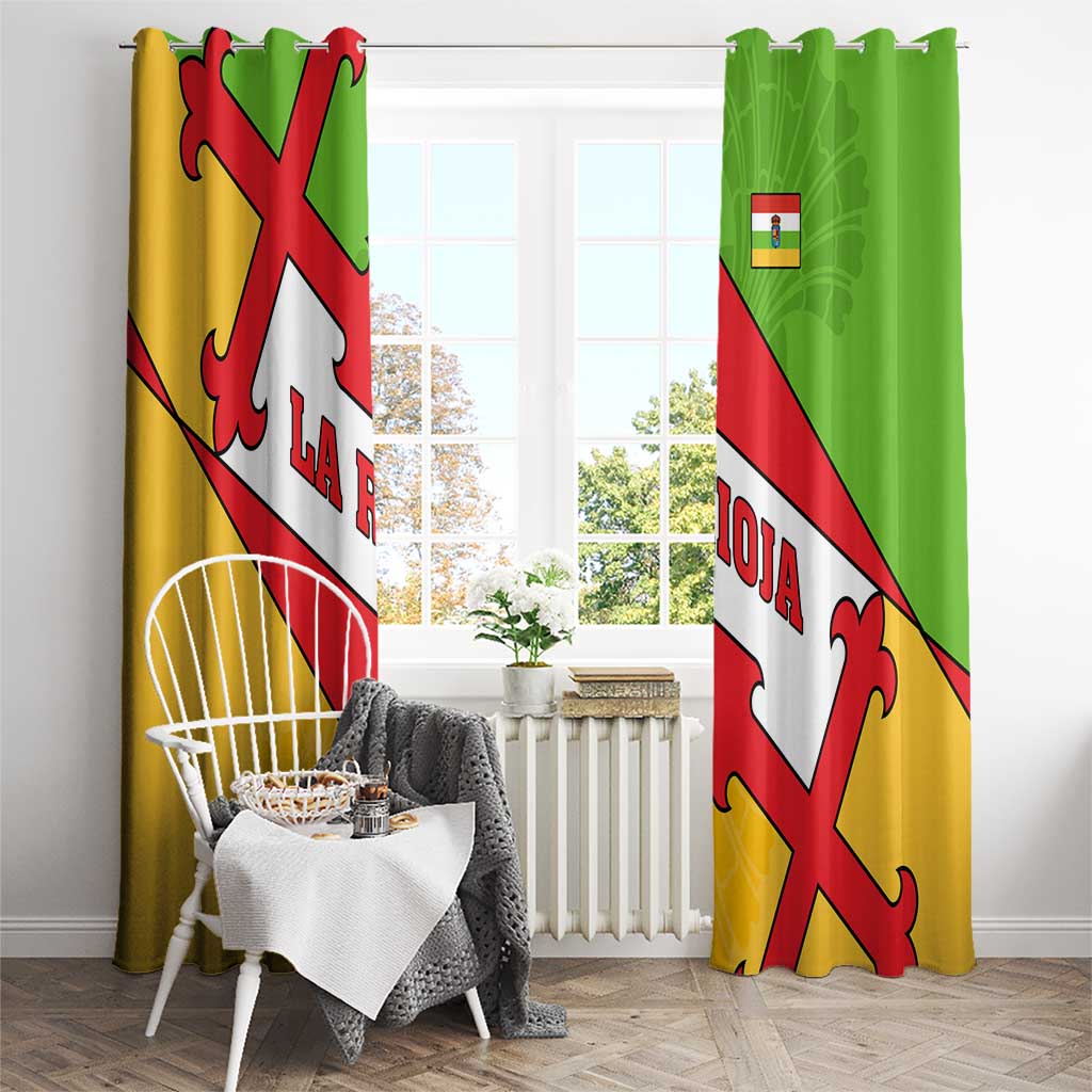 La Rioja Flag Window Curtain Autonomous Community of Spain - Wonder Print Shop