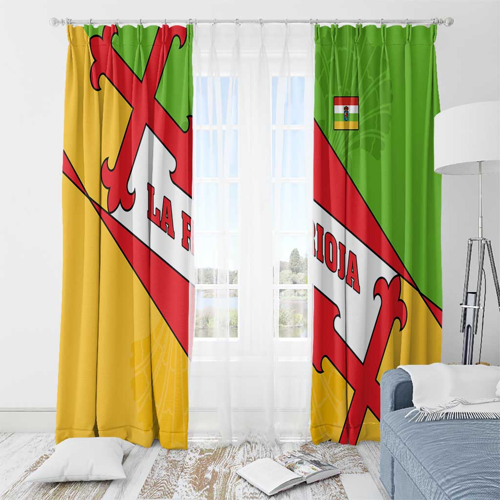 La Rioja Flag Window Curtain Autonomous Community of Spain - Wonder Print Shop