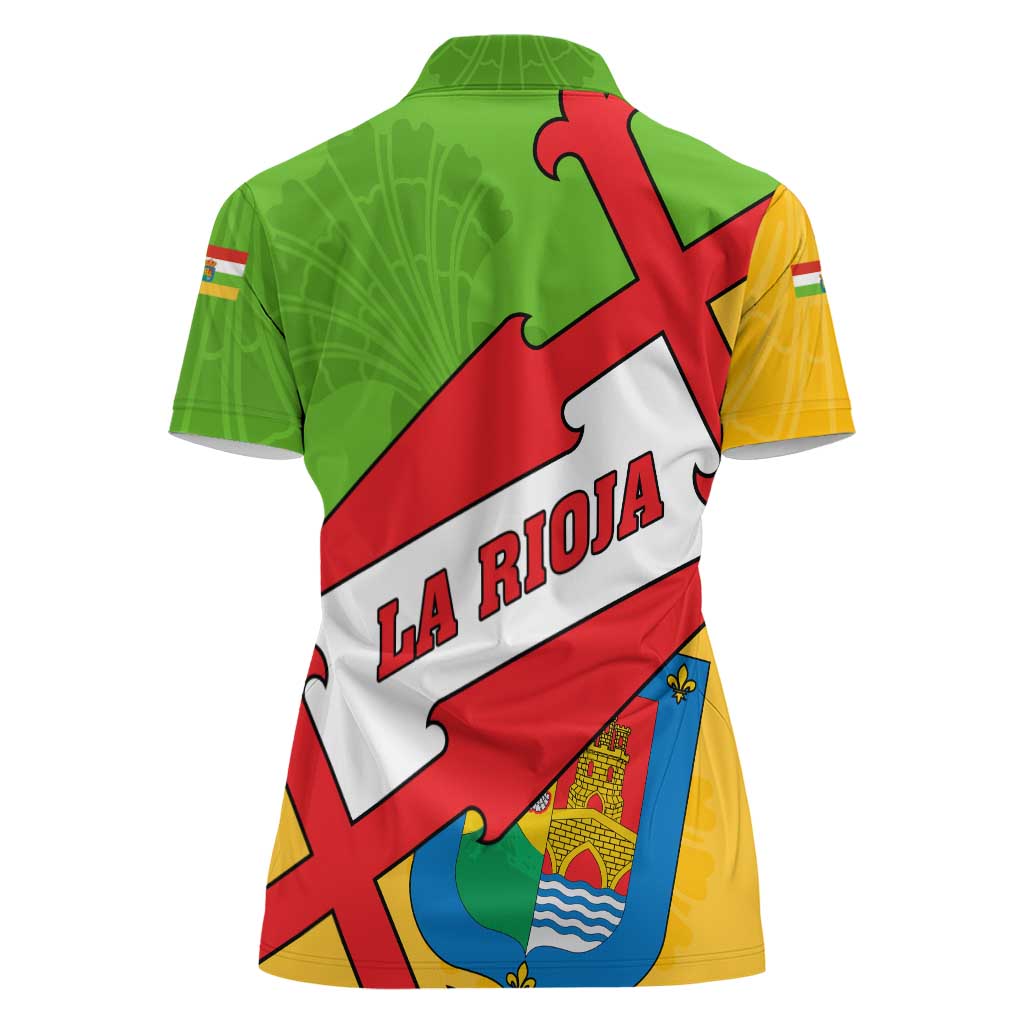 La Rioja Flag Women Polo Shirt Autonomous Community of Spain - Wonder Print Shop