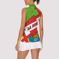 La Rioja Flag Women Sleeveless Polo Shirt Autonomous Community of Spain - Wonder Print Shop