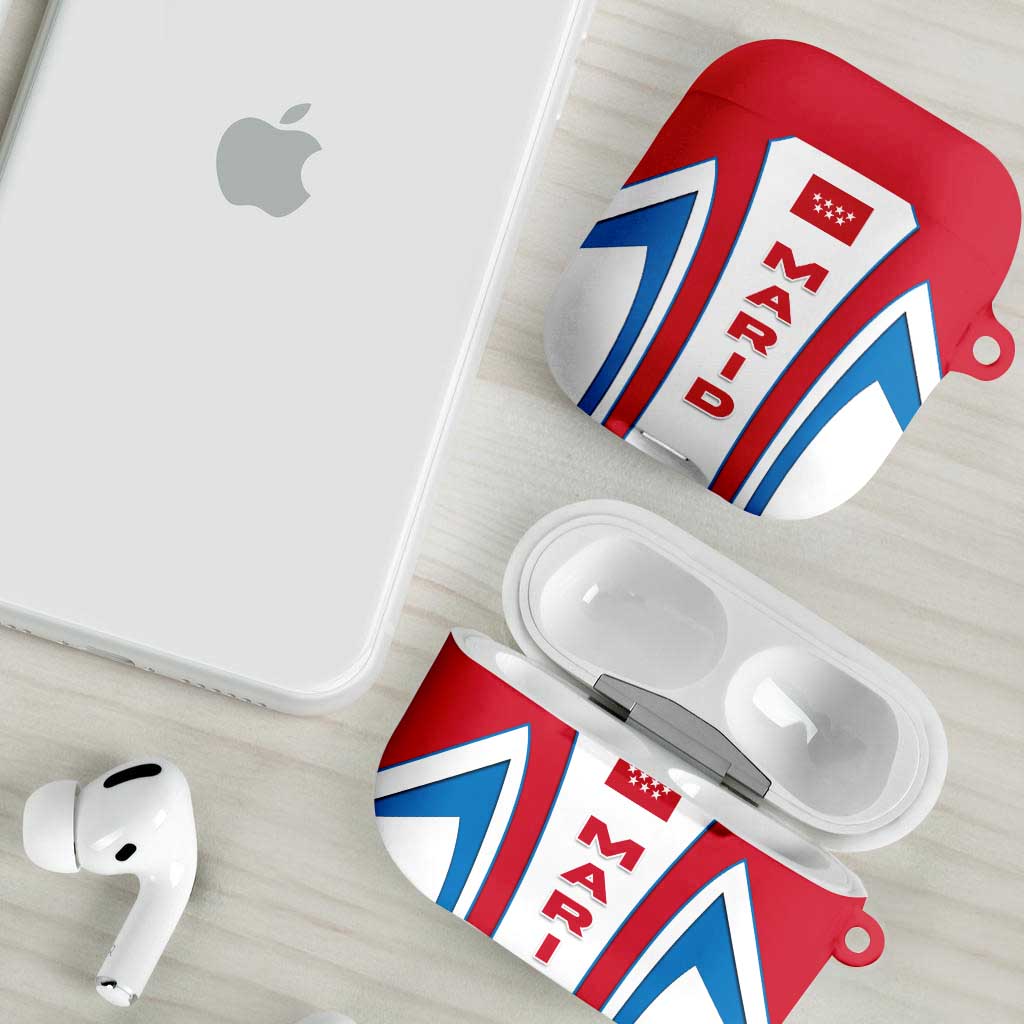 Madrid Flag AirPods Case Autonomous Community of Spain - Wonder Print Shop