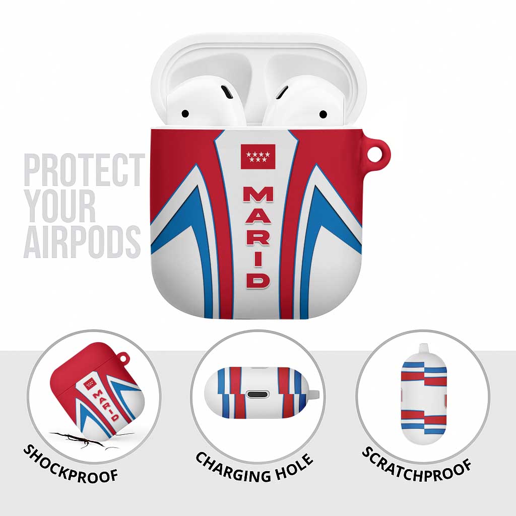Madrid Flag AirPods Case Autonomous Community of Spain - Wonder Print Shop