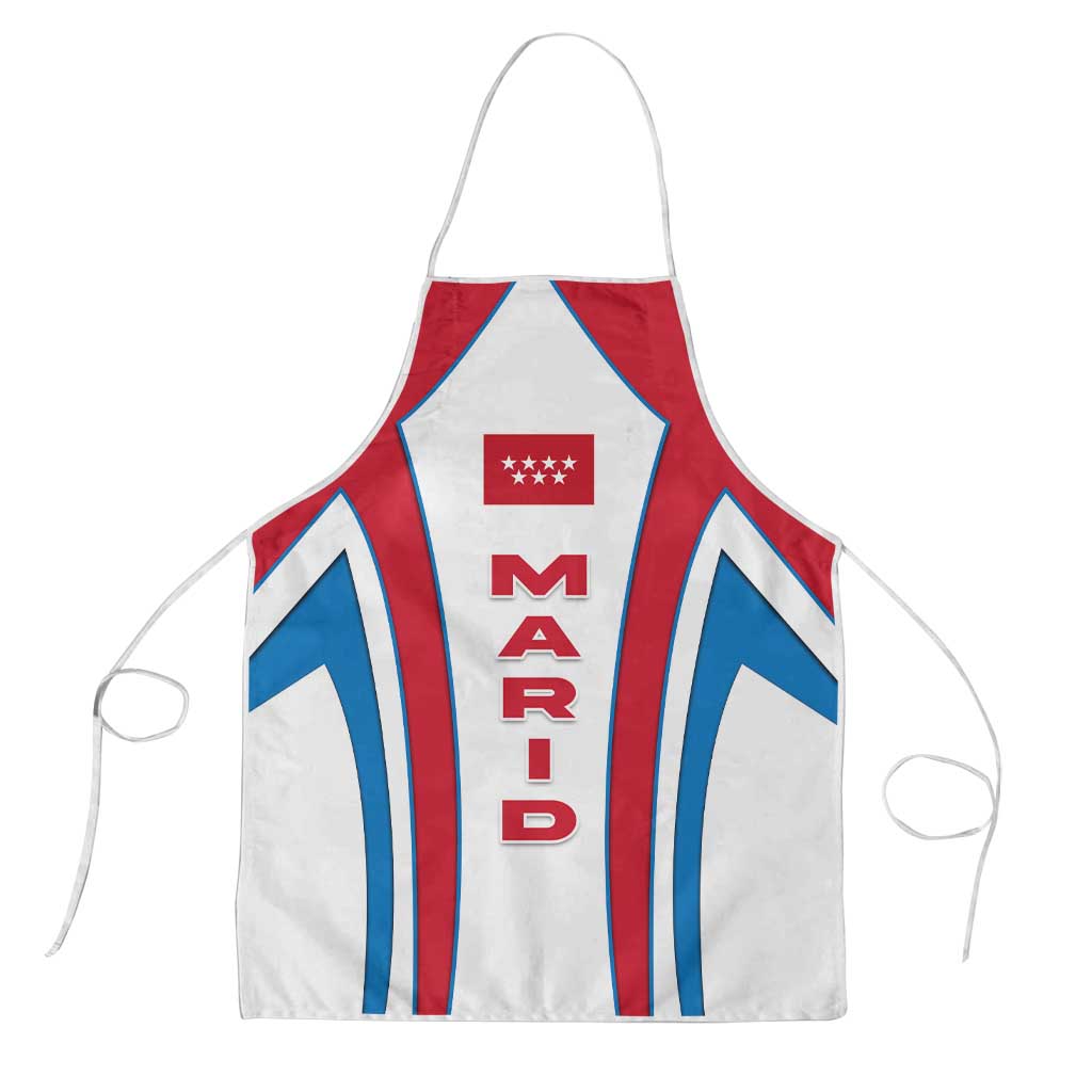 Madrid Flag Apron Autonomous Community of Spain - Wonder Print Shop
