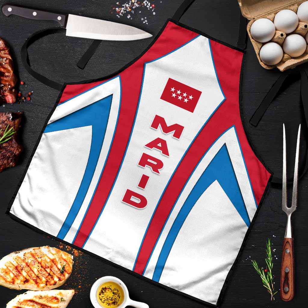 Madrid Flag Apron Autonomous Community of Spain - Wonder Print Shop