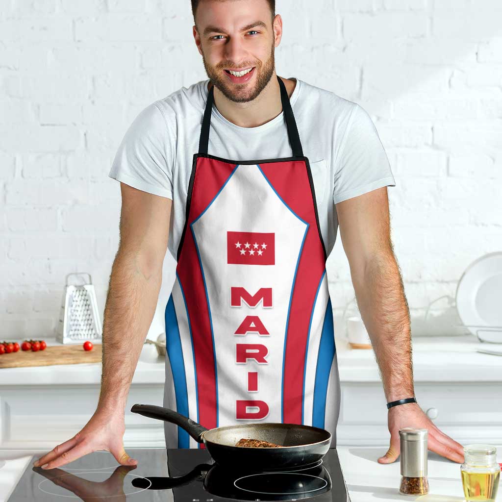 Madrid Flag Apron Autonomous Community of Spain - Wonder Print Shop