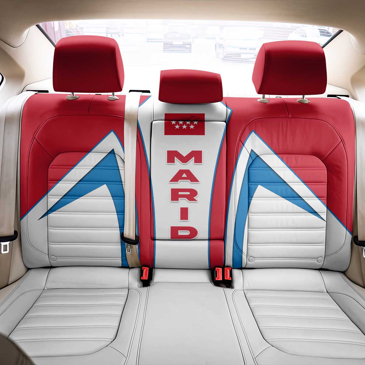 Madrid Flag Back Car Seat Cover Autonomous Community of Spain - Wonder Print Shop