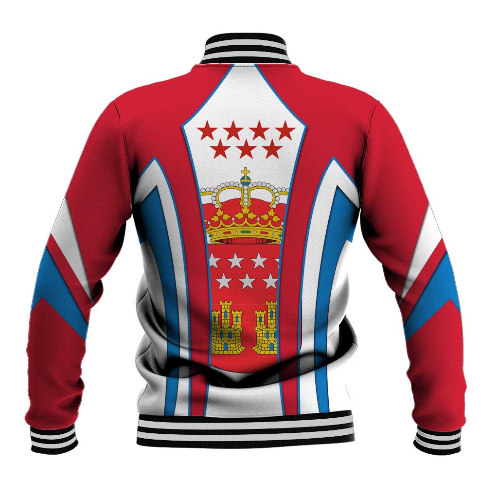 Madrid Flag Baseball Jacket Autonomous Community of Spain - Wonder Print Shop