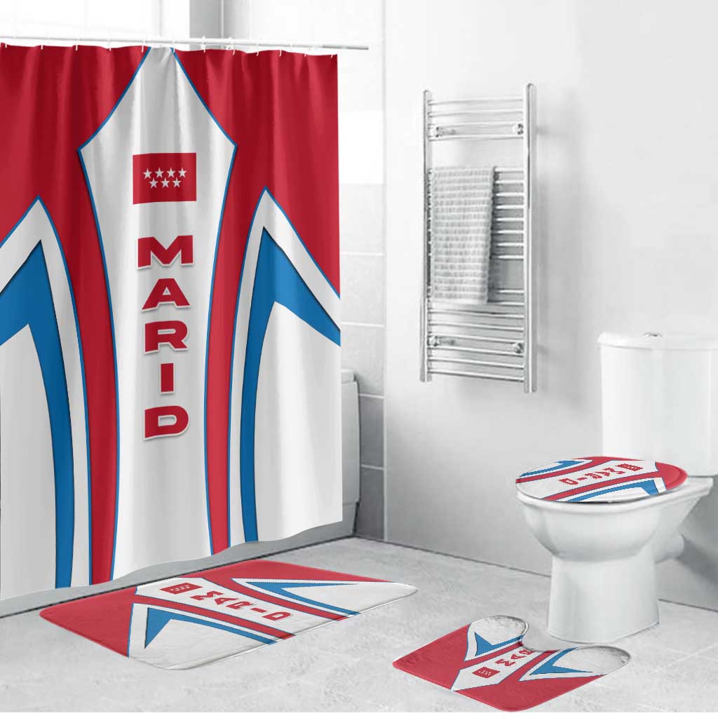 Madrid Flag Bathroom Set Autonomous Community of Spain - Wonder Print Shop
