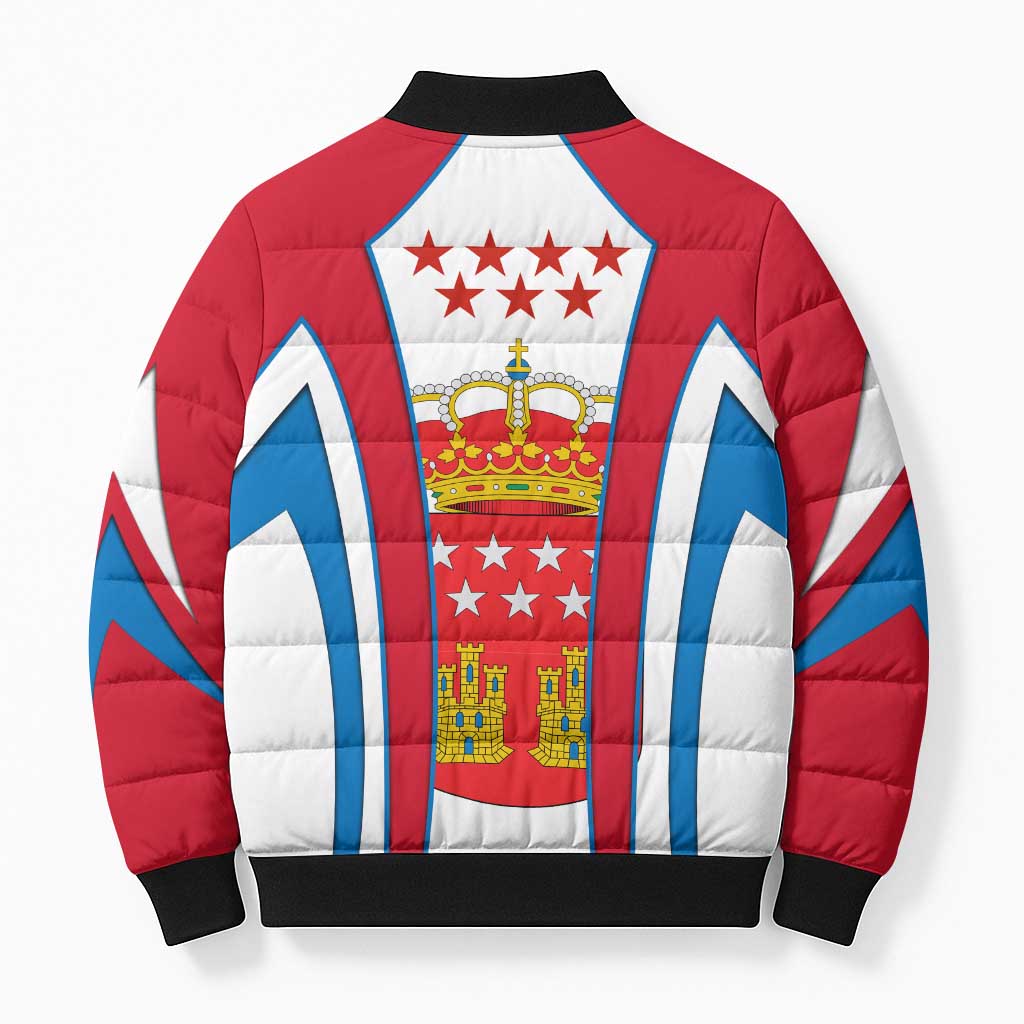 Madrid Flag Bomber Puffer Jacket Autonomous Community of Spain - Wonder Print Shop