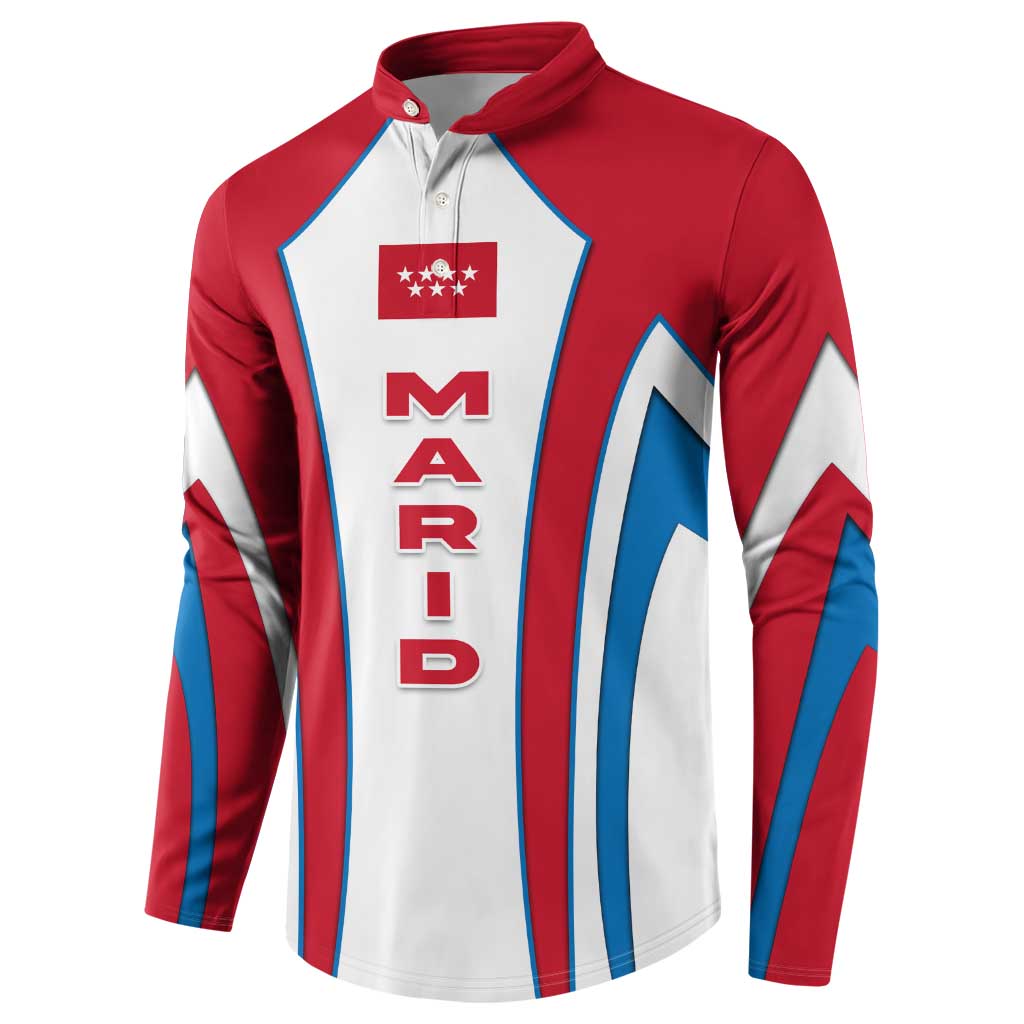 Madrid Flag Button Sweatshirt Autonomous Community of Spain - Wonder Print Shop