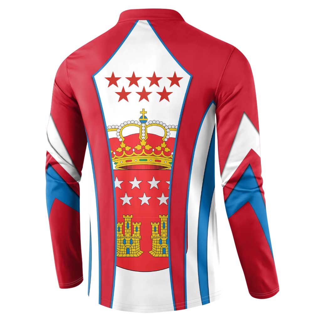 Madrid Flag Button Sweatshirt Autonomous Community of Spain - Wonder Print Shop