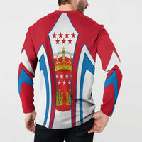 Madrid Flag Button Sweatshirt Autonomous Community of Spain - Wonder Print Shop