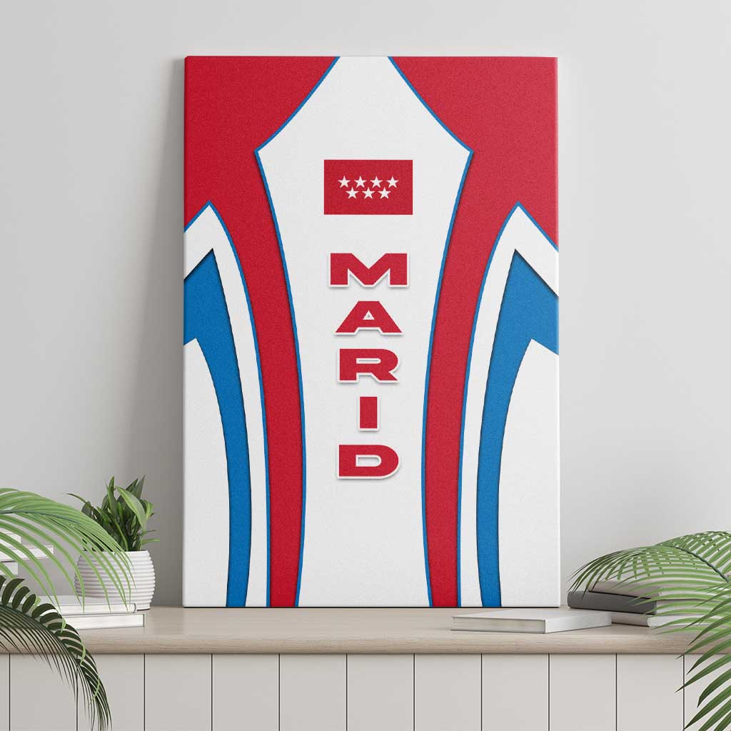 Madrid Flag Canvas Wall Art Autonomous Community of Spain - Wonder Print Shop