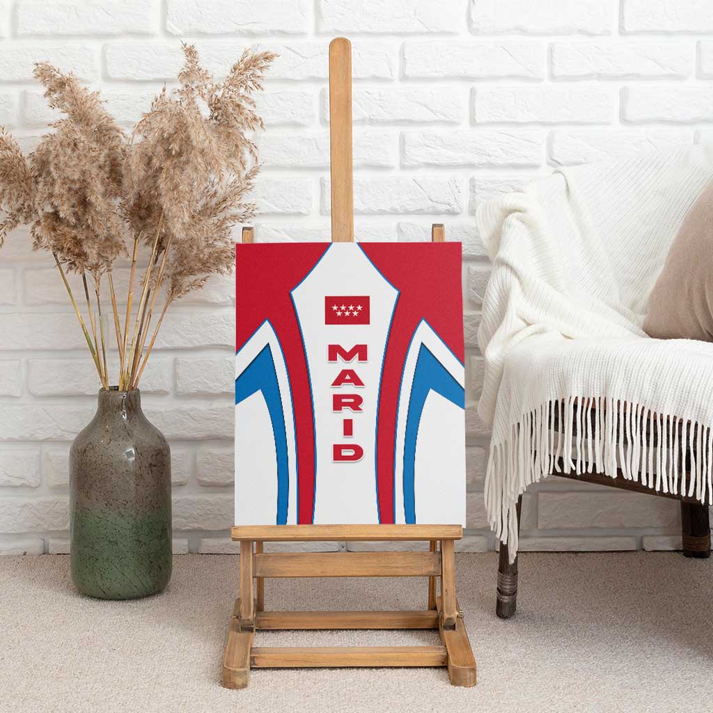 Madrid Flag Canvas Wall Art Autonomous Community of Spain - Wonder Print Shop