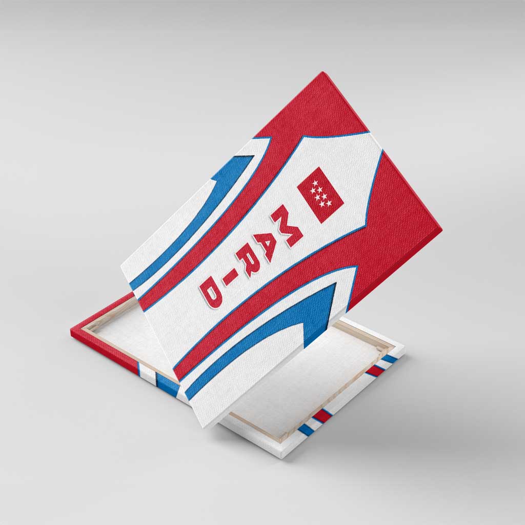 Madrid Flag Canvas Wall Art Autonomous Community of Spain - Wonder Print Shop