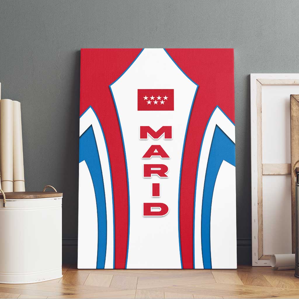 Madrid Flag Canvas Wall Art Autonomous Community of Spain - Wonder Print Shop