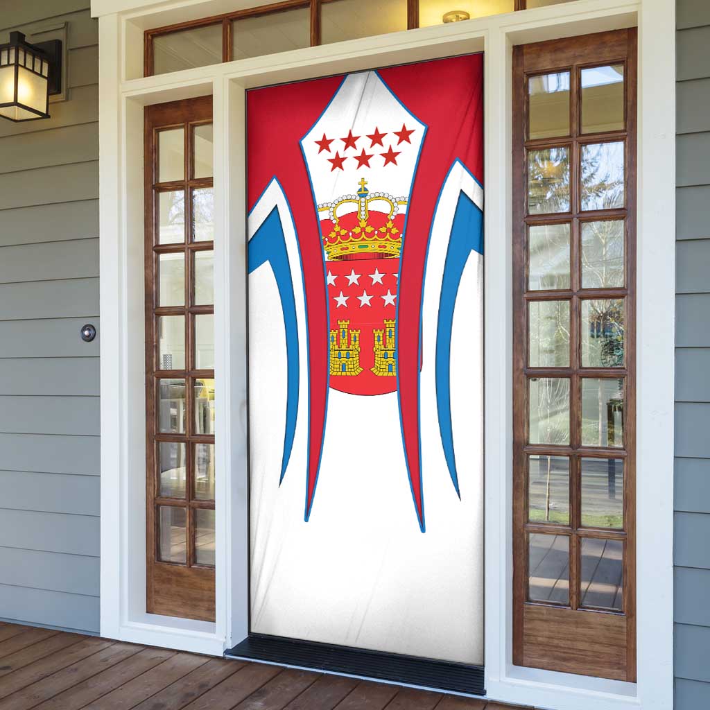 Madrid Flag Door Cover Autonomous Community of Spain - Wonder Print Shop