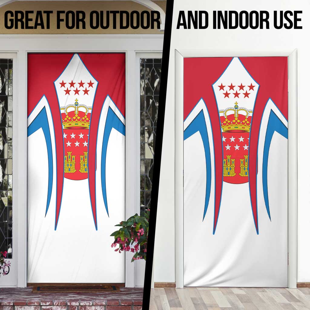 Madrid Flag Door Cover Autonomous Community of Spain - Wonder Print Shop