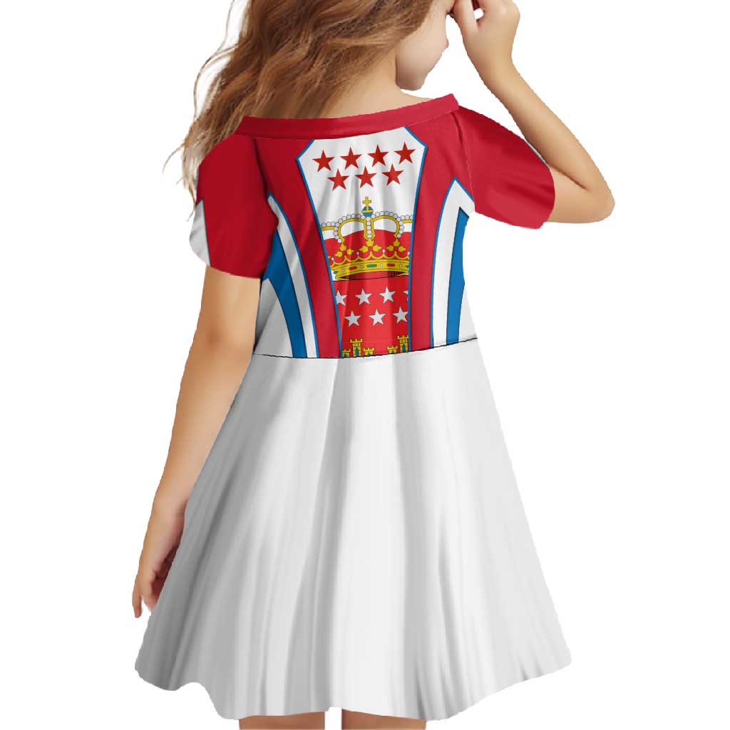 Madrid Flag Family Matching Mermaid Dress and Hawaiian Shirt Autonomous Community of Spain - Wonder Print Shop